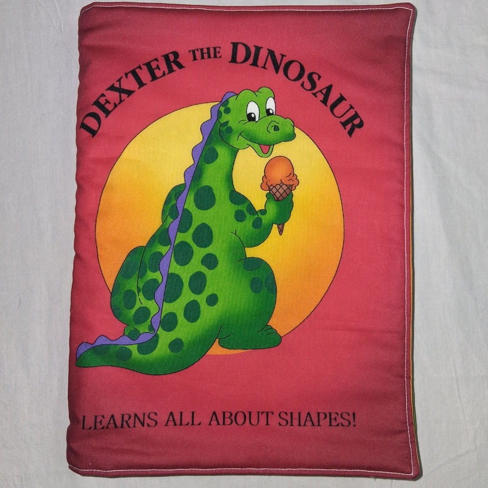 Dexter The Dinosaur Learns All About Shapes Soft Fabric Book Toddler Educational